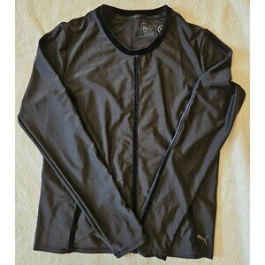 Puma Dry Cell Women's Nocturnal Velvet Long Sleeve Black Athletic Shirt SZ XL